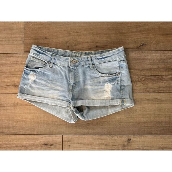 DIVIDED by H&M Shorts Jean Light Wash Women’s 6 Distressed - Picture 1 of 2